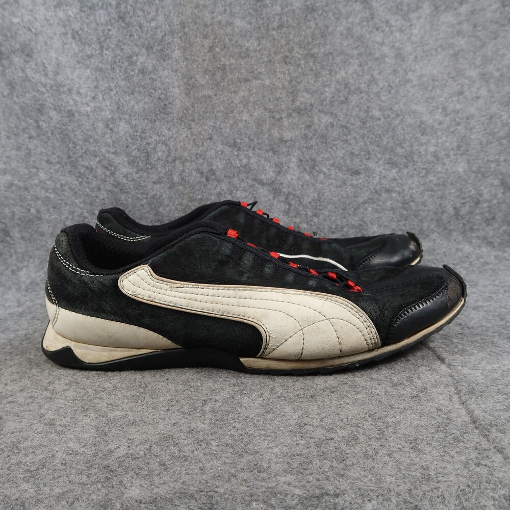 Puma Shoes Womens 10 Athletic Trainers Casual Sneakers Active Black Leather Y2k